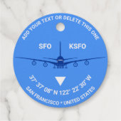 San Francisco, Verenigde Staten,  reizen Bedankjes Labels (Achterkant)