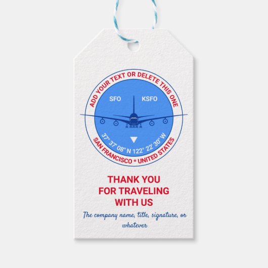 San Francisco, Verenigde Staten,  reizen Cadeaulabel (Voorkant)