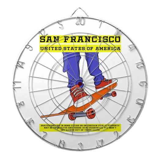 San Francisco, Verenigde Staten Schaats Dartbord (Voorkant)