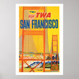 San Francisco Verenigde Staten Vintage Reisposter Poster