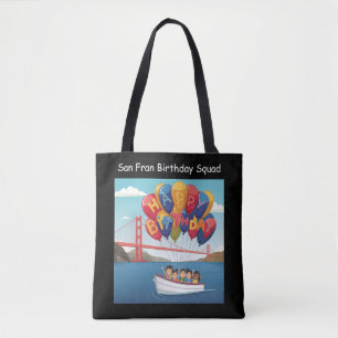 San Francisco Verjaardagsploeg Ballonontwerp Tote Bag
