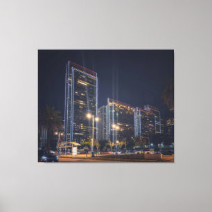 San Francisco verlicht stadsbeeld bij nacht Canvas Afdruk