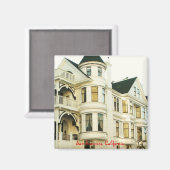 San Francisco Victoriaans huis magneet (Voorkant / Achterkant)