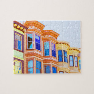 San Francisco Victoriaans Huisvesting Briefkaart Legpuzzel