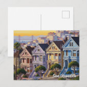 San Francisco Victoriaans huizen Californië Briefkaart (Voorkant / Achterkant)