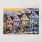 San Francisco Victoriaans huizen Californië Briefkaart (Voorkant)