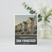 San Francisco Victoriaans huizen Californië Briefkaart (Staand voorkant)