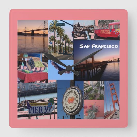 San Francisco Vierkante Klok (Voorkant)