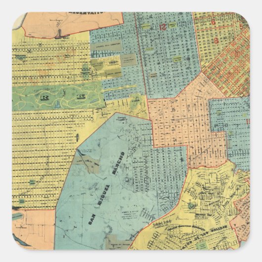 San Francisco Vierkante Sticker (Voorkant)