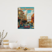 San Francisco Vintage Auto Poster (Keuken)