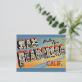 San Francisco Vintage Briefkaart (Staand voorkant)