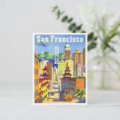 San Francisco vintage-briefkaart Briefkaart (Staand voorkant)