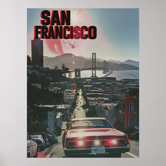 San Francisco Vintage Kunst Poster (Voorkant)
