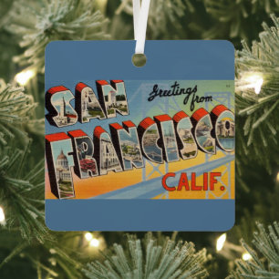 San Francisco Vintage Metalen Ornament