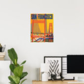San Francisco Vintage Poster (Thuiskantoor)