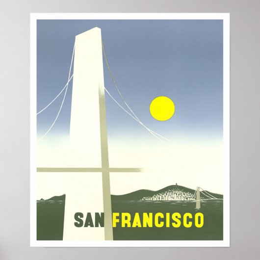 San Francisco vintage-poster Poster (Voorkant)