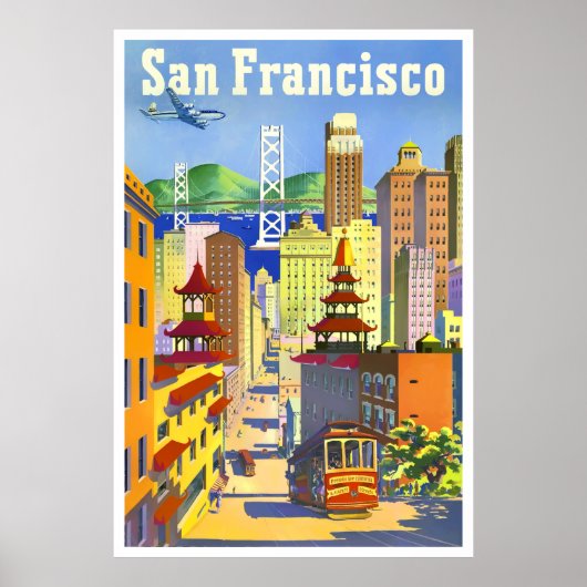 San Francisco vintage-poster Poster (Voorkant)