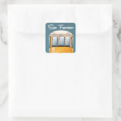 San Francisco vintage reisposter Vierkante Sticker (Tas)