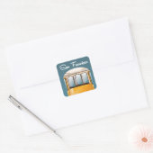 San Francisco vintage reisposter Vierkante Sticker (Envelop)