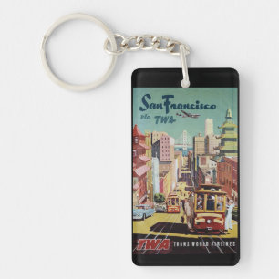 San Francisco vintage souvenirs Sleutelhanger