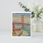 San Francisco Vintage Travel Briefkaart (Staand voorkant)