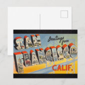 San Francisco Vintage Travel Briefkaart (Voorkant / Achterkant)