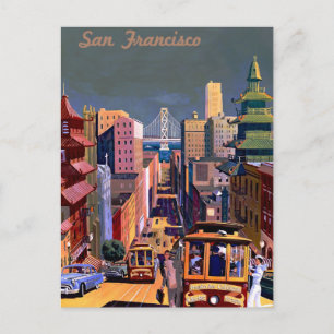 San Francisco Vintage Travel Briefkaart
