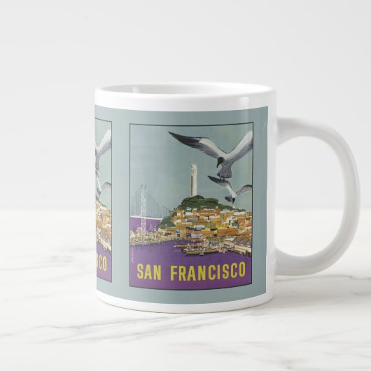 San Francisco Vintage Travel Poster mokken (Rechts)