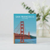 San Francisco Vintage Travel Save the Date Briefkaart (Staand voorkant)