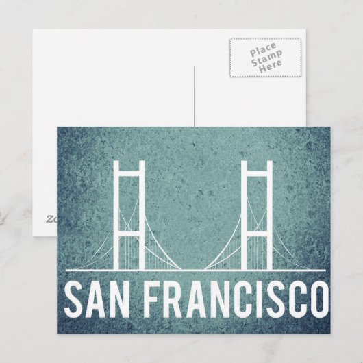 San Francisco Vintage Travel Toerisme Briefkaart (Voorkant / Achterkant)