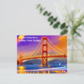 San Francisco Vintage Travel Toerisme Briefkaart (Staand voorkant)