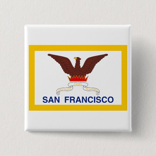 San Francisco-vlag Vierkante Button 5,1 Cm (Voorkant)