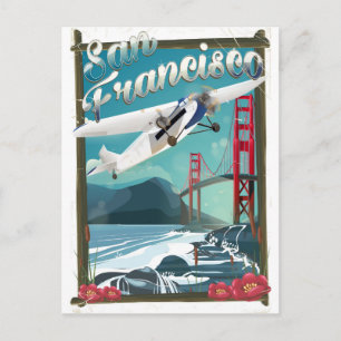 San Francisco vluchtreisposter Briefkaart