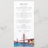 San Francisco Watercolor Destination Wedding Menu (Voorkant)