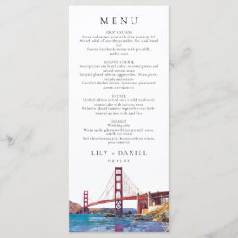 San Francisco Watercolor Destination Wedding Menu