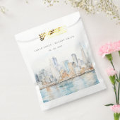 San Francisco Watercolor Landscape Wedding Bedankzakje (Gezegeld)