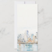 San Francisco Watercolor Landscape Wedding Menu Kaart (Achterkant)