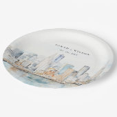 San Francisco Watercolor Landscape Wedding Papieren Bordje (Gekanteld)