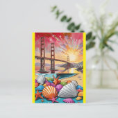 San Francisco Watercolor Painting, Golden Gate Bri Briefkaart (Staand voorkant)