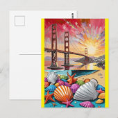 San Francisco Watercolor Painting, Golden Gate Bri Briefkaart (Voorkant / Achterkant)
