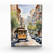 San Francisco waterverf kunst Fotoblokken (Voorkant)