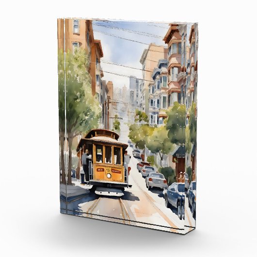 San Francisco waterverf kunst Fotoblokken (Rechts)