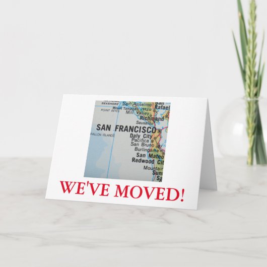 San Francisco We hebben adresaankondiging verplaat Aankondiging (Voorkant)