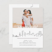 San Francisco Wedding Bewaar de datum met foto Aankondigingskaart (Voorkant / Achterkant)