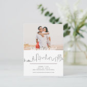 San Francisco Wedding Bewaar de datum met foto Aankondigingskaart (Staand voorkant)