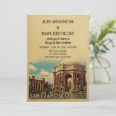 San Francisco Wedding Invitation Palace Fine Arts Kaart (Staand voorkant)