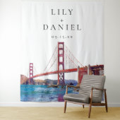 San Francisco Wedding Photo Backdrop Wandkleed (In situ)