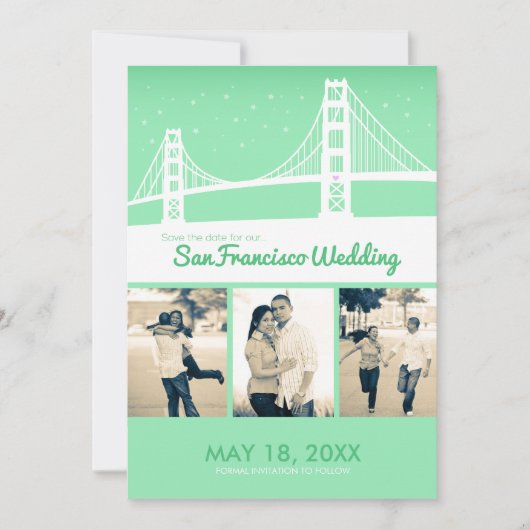 San Francisco Wedding Save-the-date Save The Date (Voorkant)