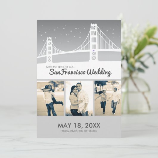 San Francisco Wedding Save-the-date Save The Date (Staand voorkant)