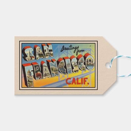 San Francisco welkomsttas Briefkaart Cadeaulabel (Voorkant (Horizontaal))
